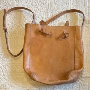 Nisolo Light Brown Leather Crossbody Bag